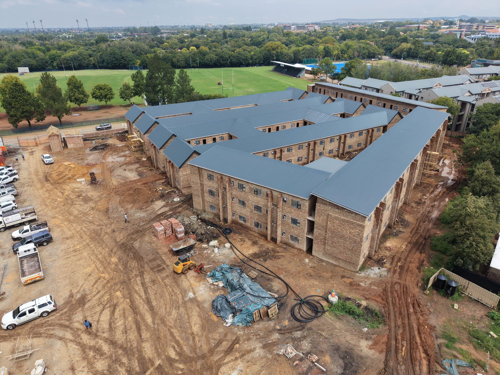 Estate or complex roofing project supplied by Keevey Roofing